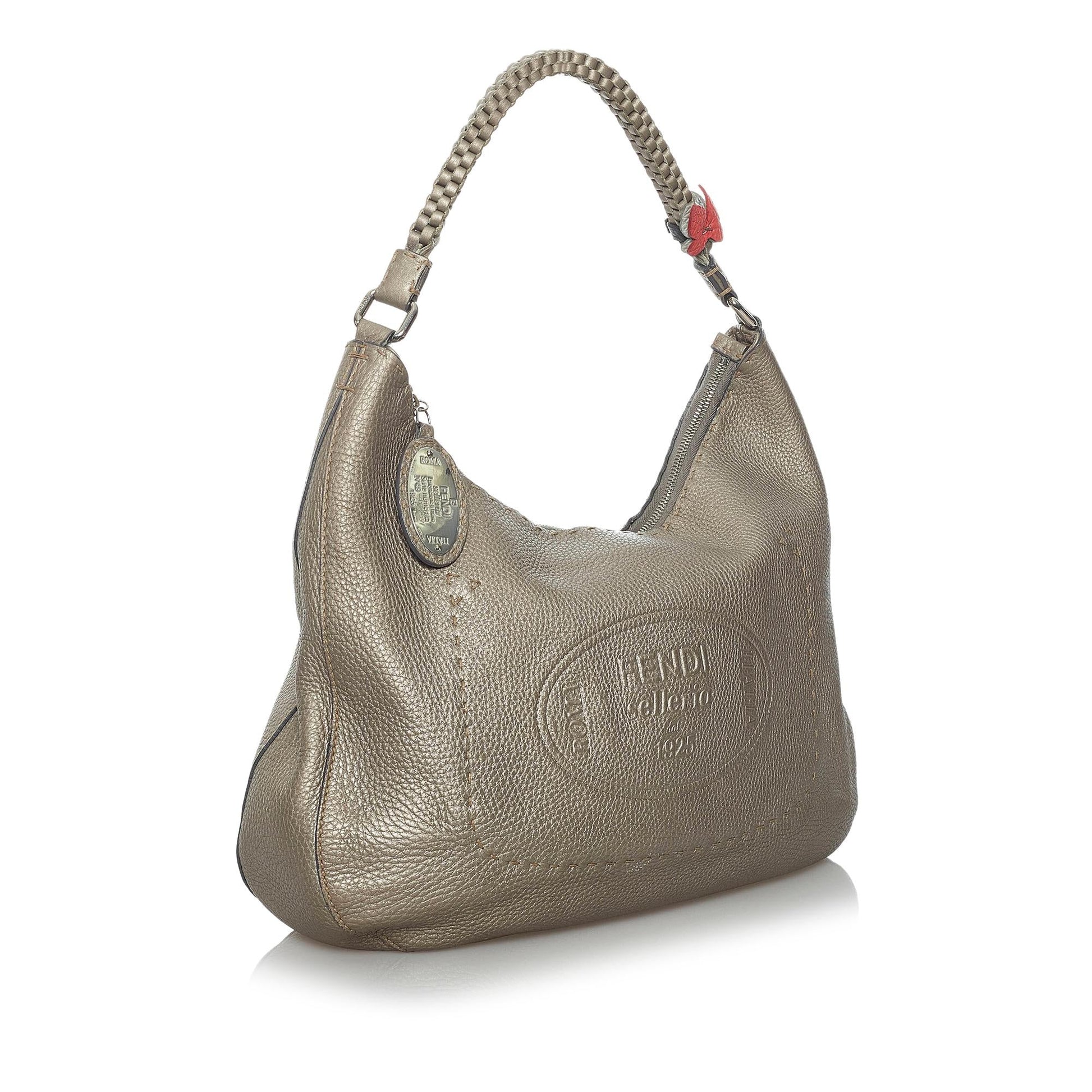 Fendi Selleria Leather Hobo Bag