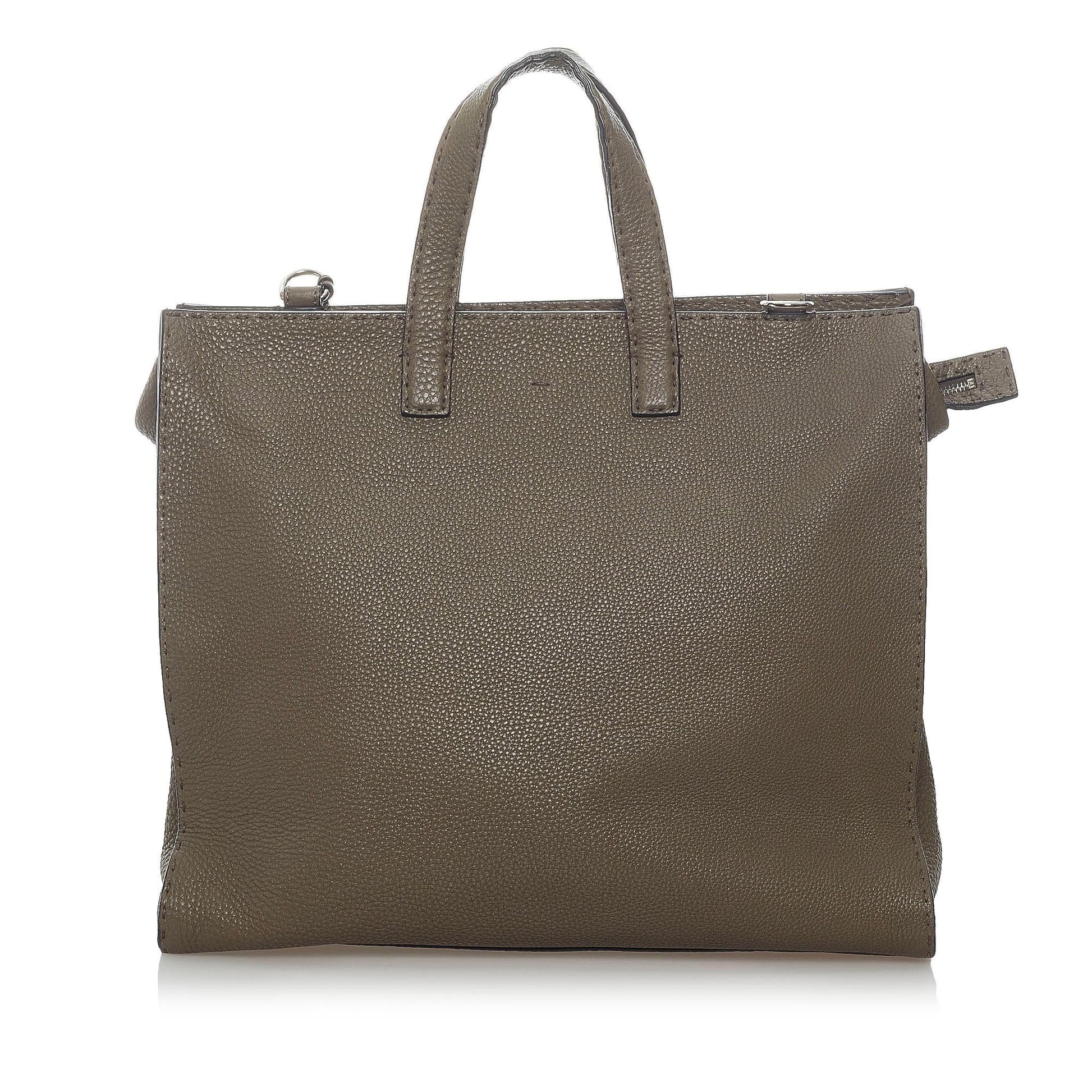 Fendi Selleria Leather Satchel