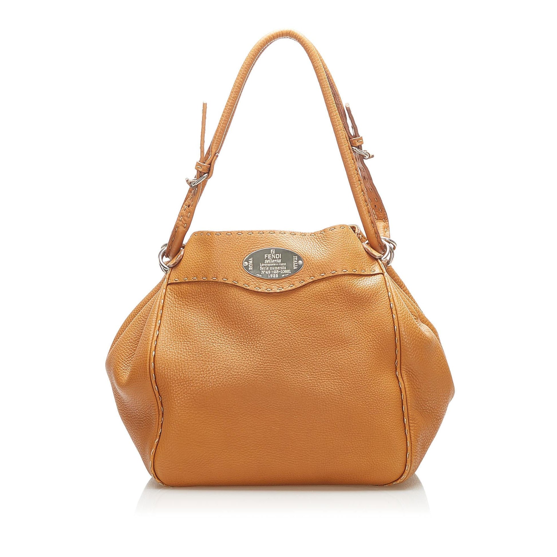 Fendi Selleria Leather Shoulder Bag