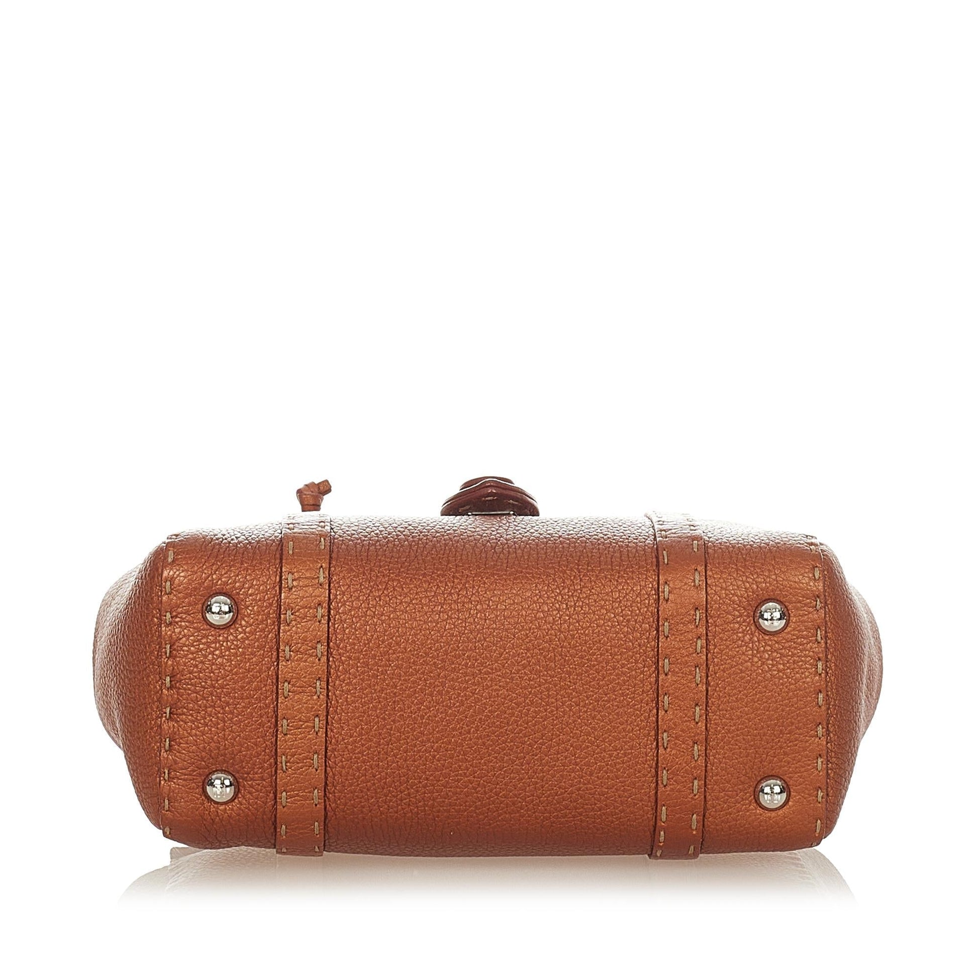 Fendi Selleria Linda Leather Handbag