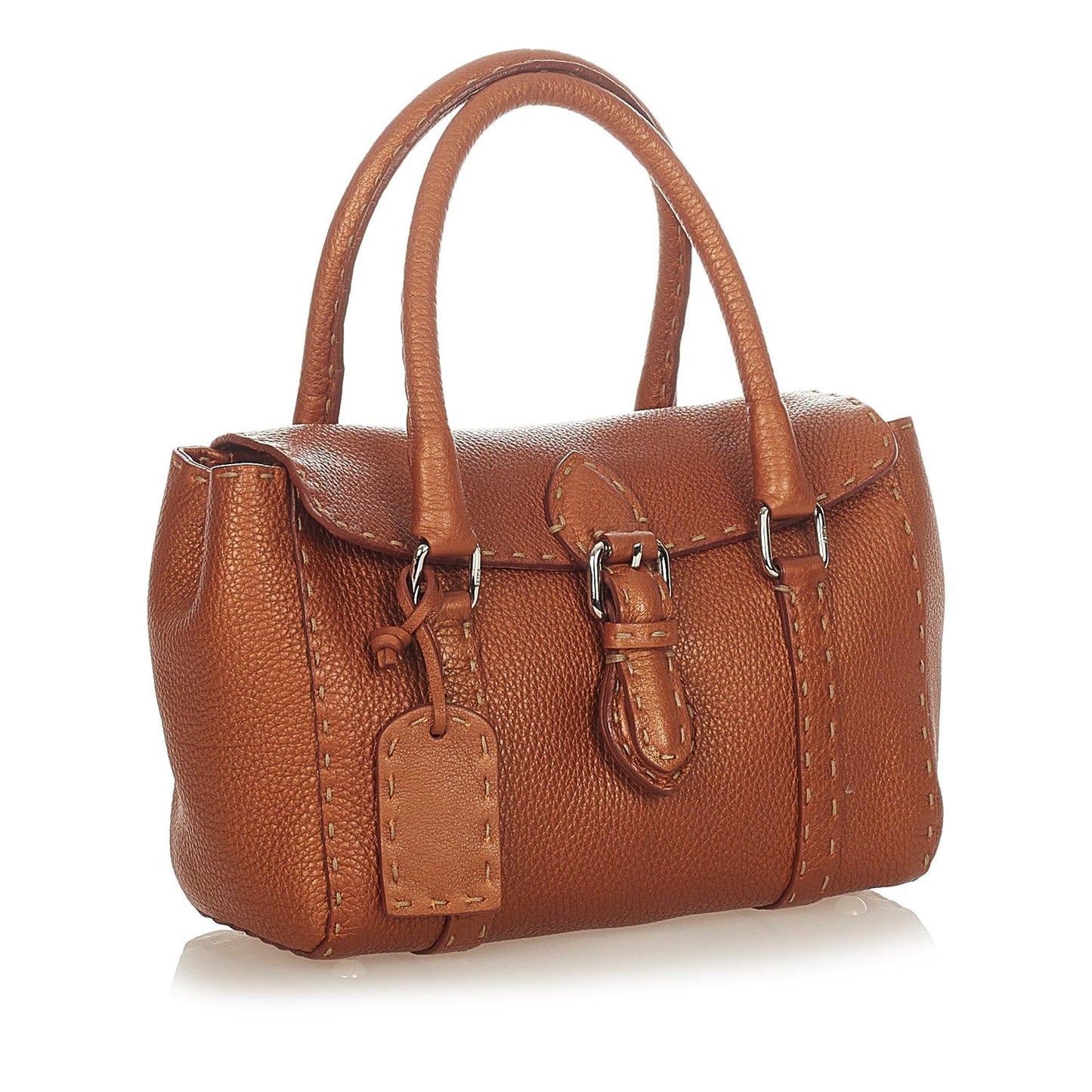 Fendi Selleria Linda Leather Handbag