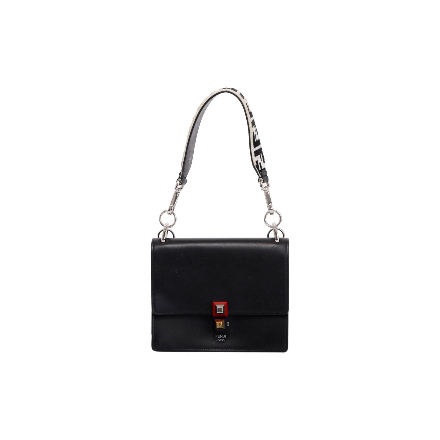Fendi Small Kan I Leather Chain Shoulder Bag