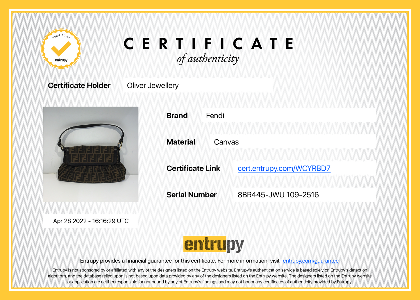 Fendi Small Zucca Chef Shoulder Bag