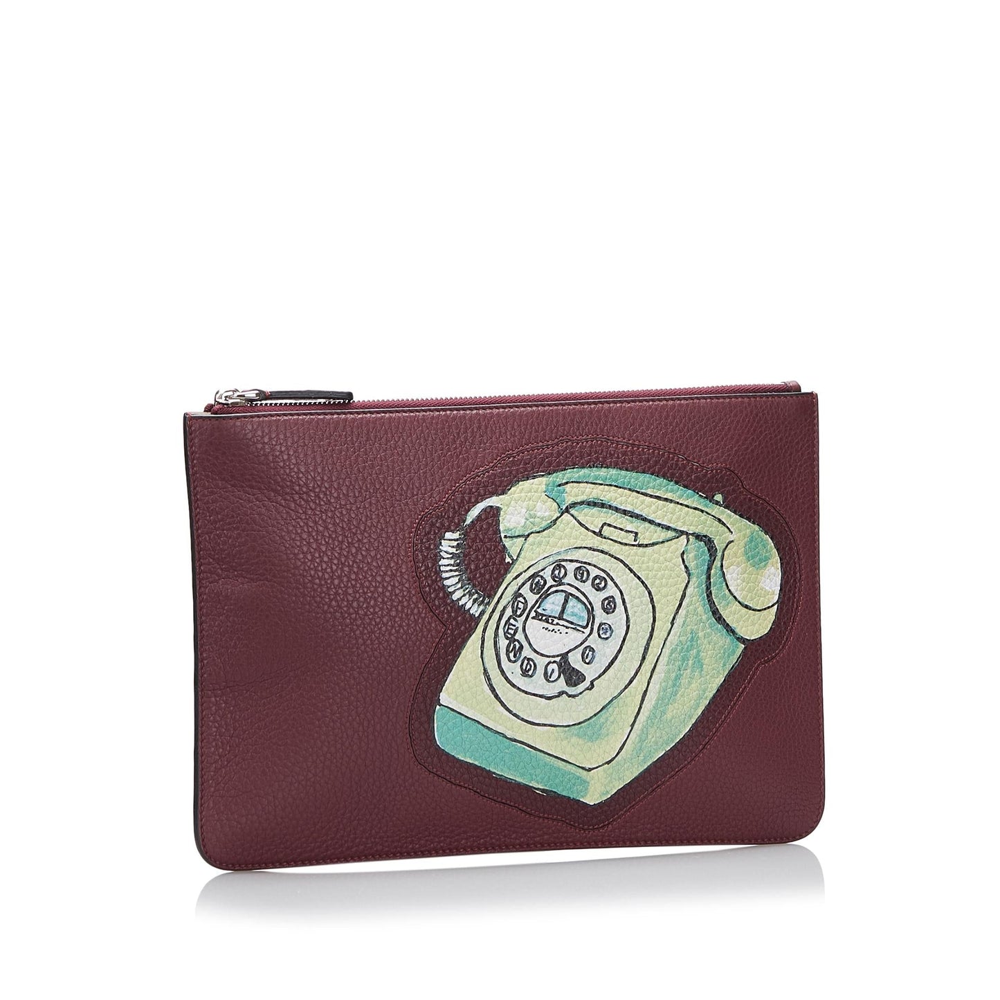 Fendi Telephone Leather Clutch