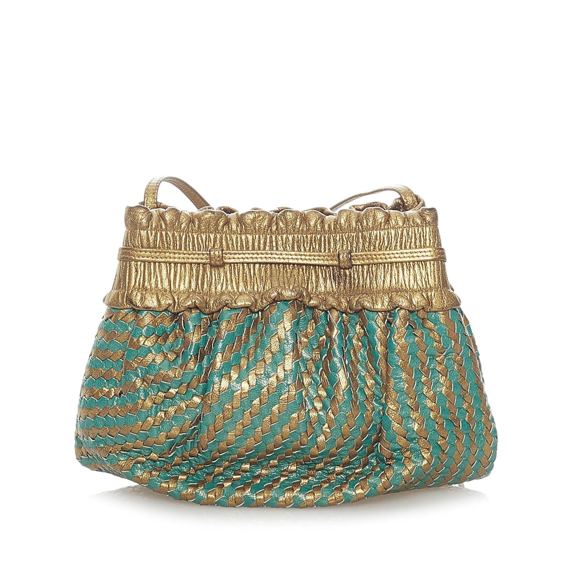 Fendi Woven Leather Bucket Bag
