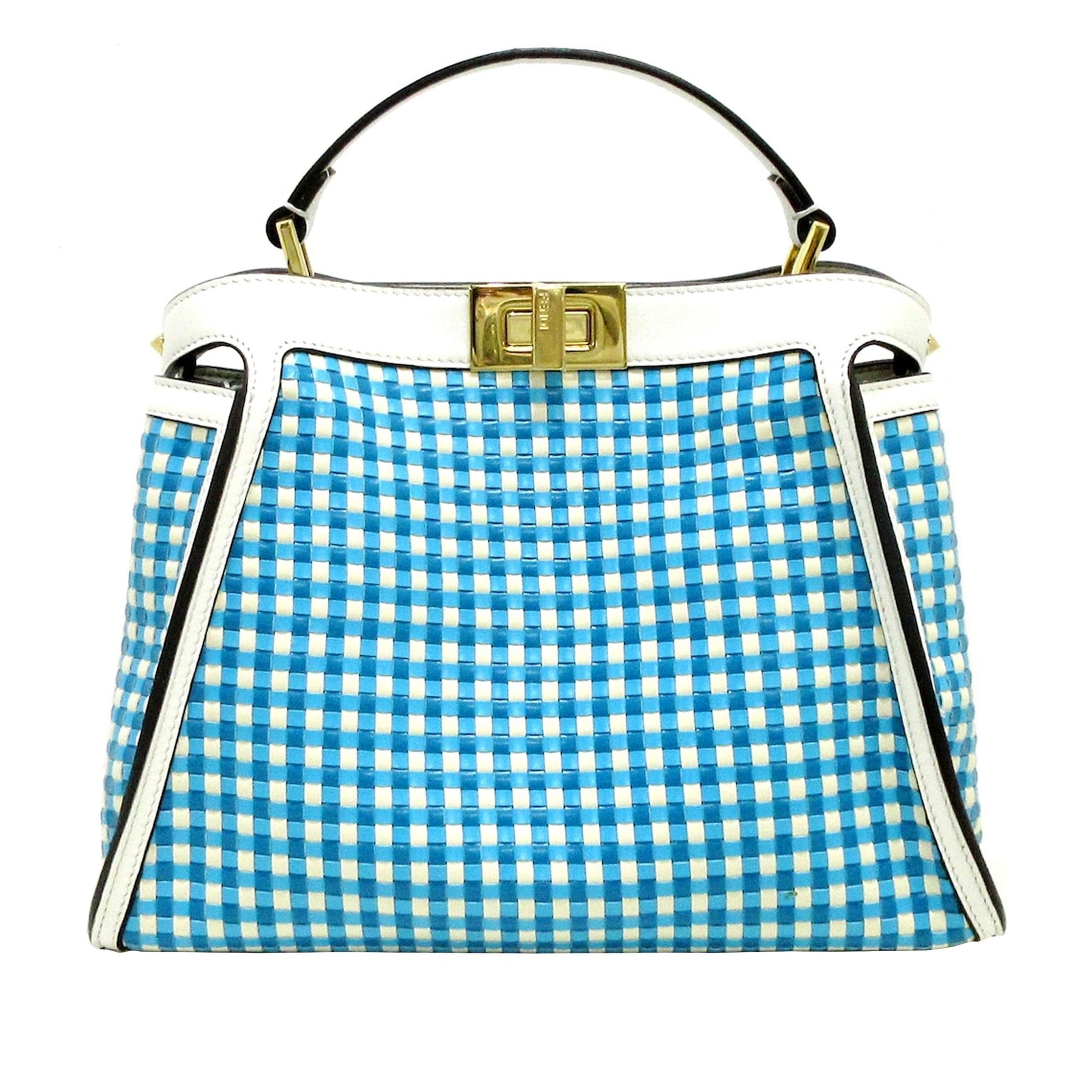 Fendi Woven Peekaboo Satchel