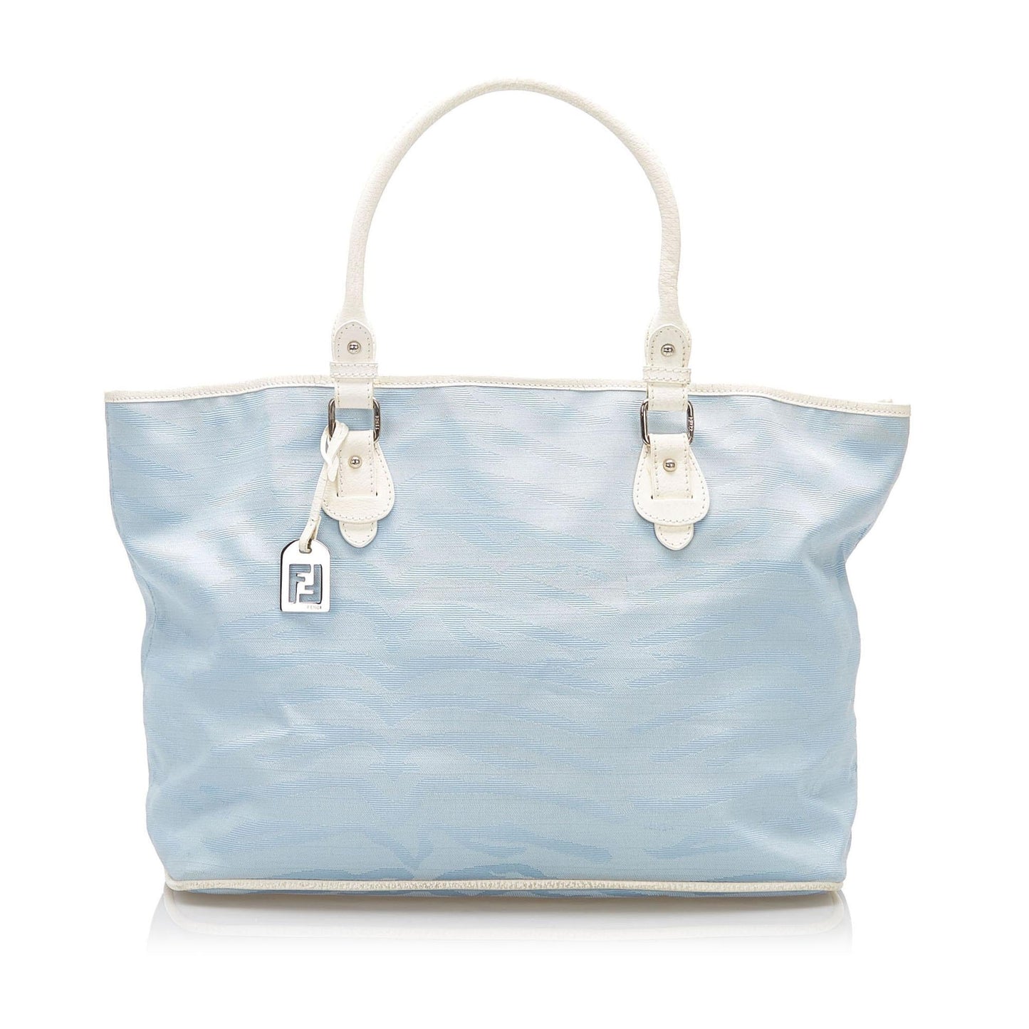Fendi Zebra Print Canvas Tote Bag