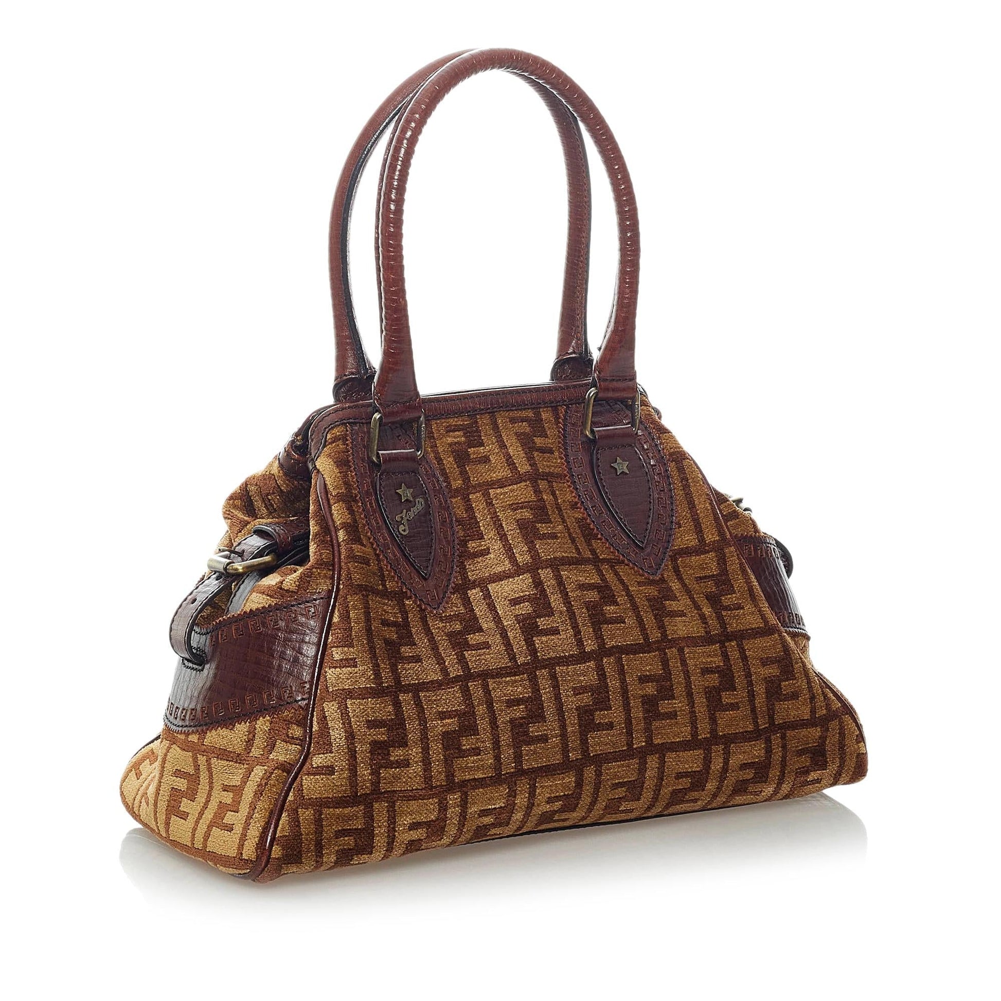 Fendi Zucca Etniko Canvas Handbag