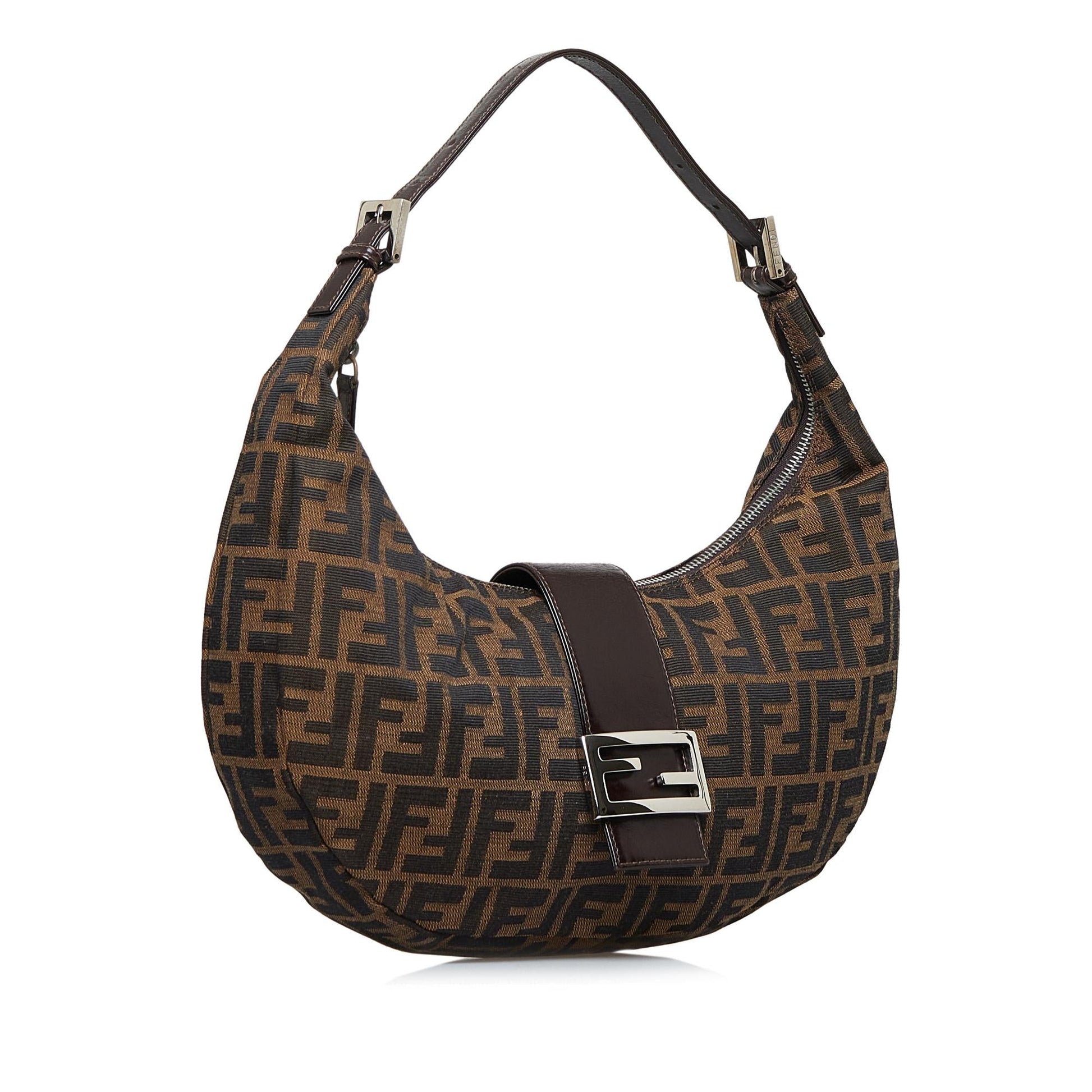Fendi Zucca Half Moon Hobo