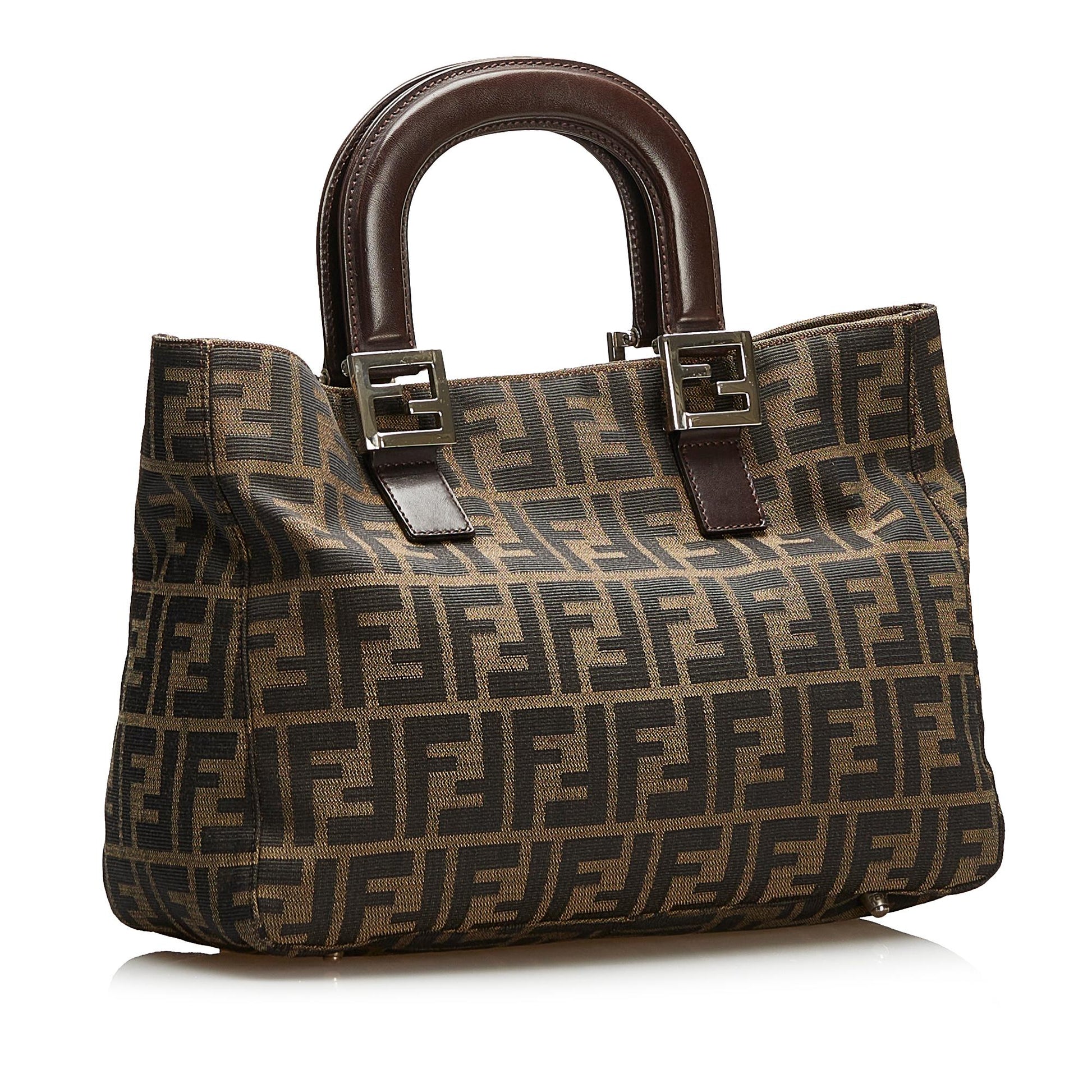 Fendi Zucca Handle Handbag