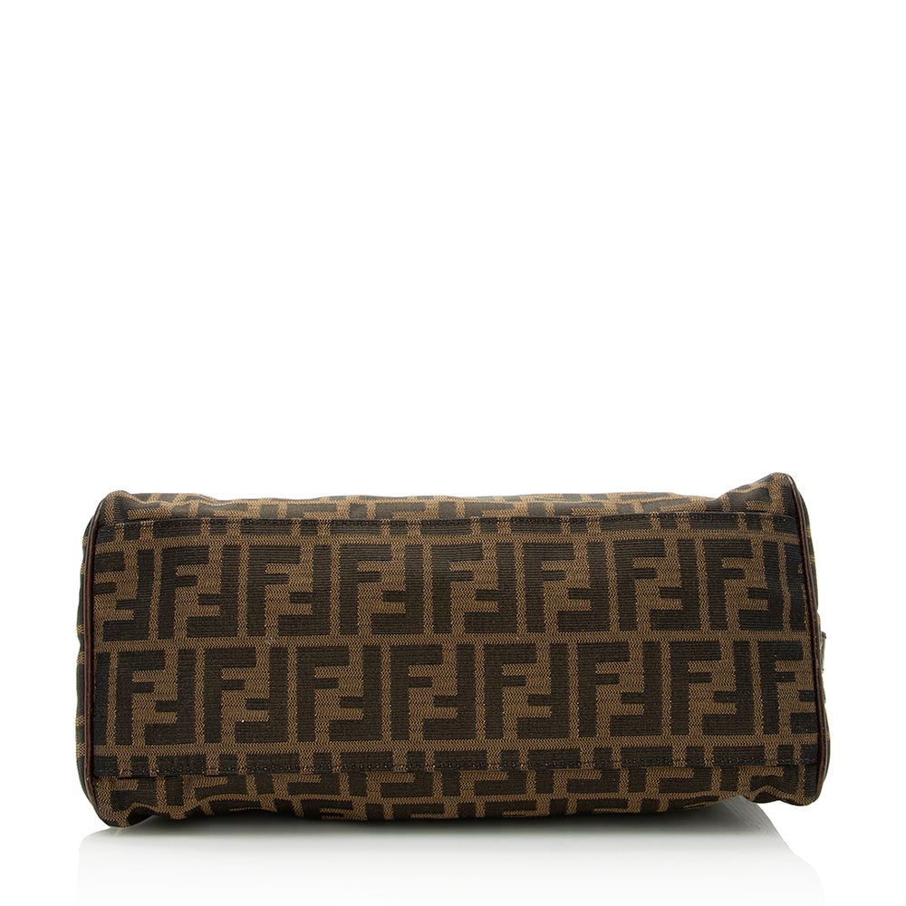 Fendi Zucca Leather Du Jour Small Tote