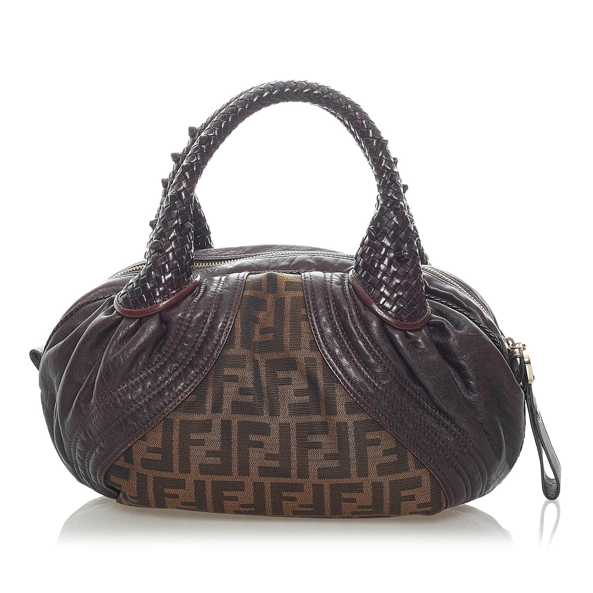 Fendi Zucca Spy Canvas Handbag