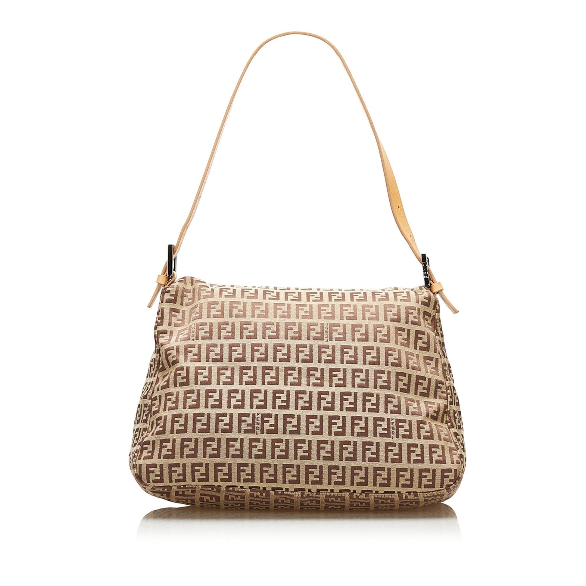 Fendi Zucchino Canvas Mamma Forever Shoulder Bag
