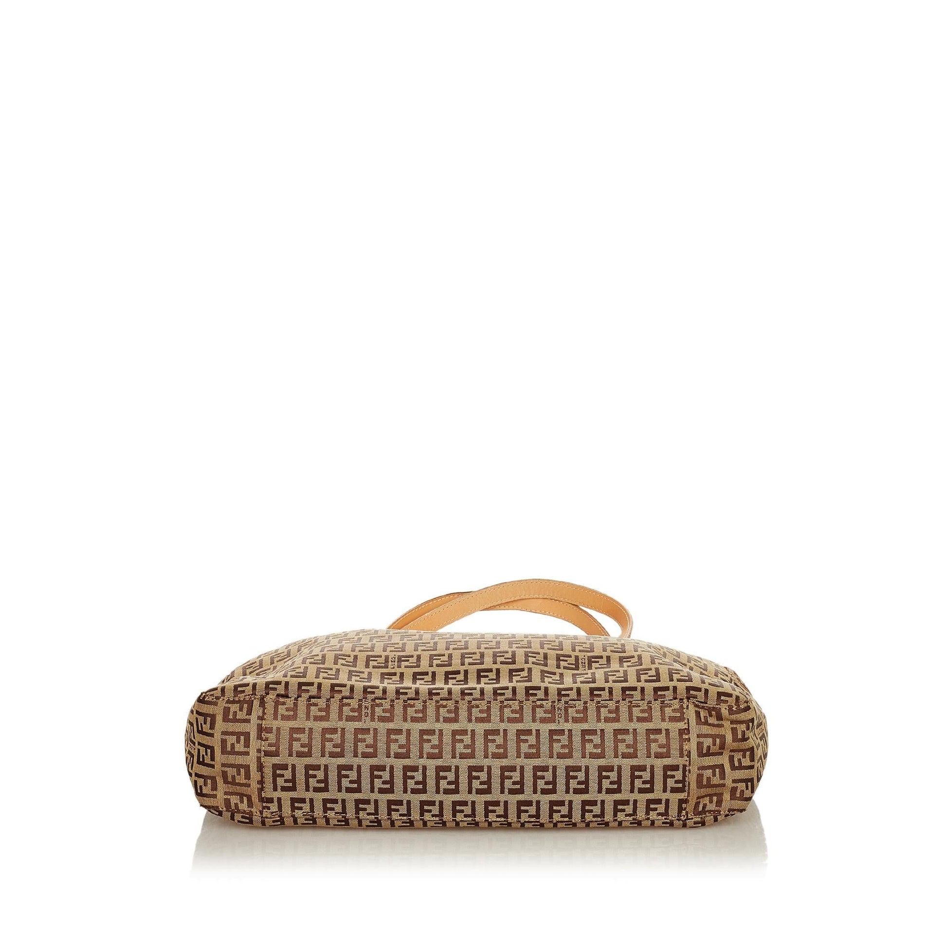 Fendi Zucchino Canvas Shoulder Bag