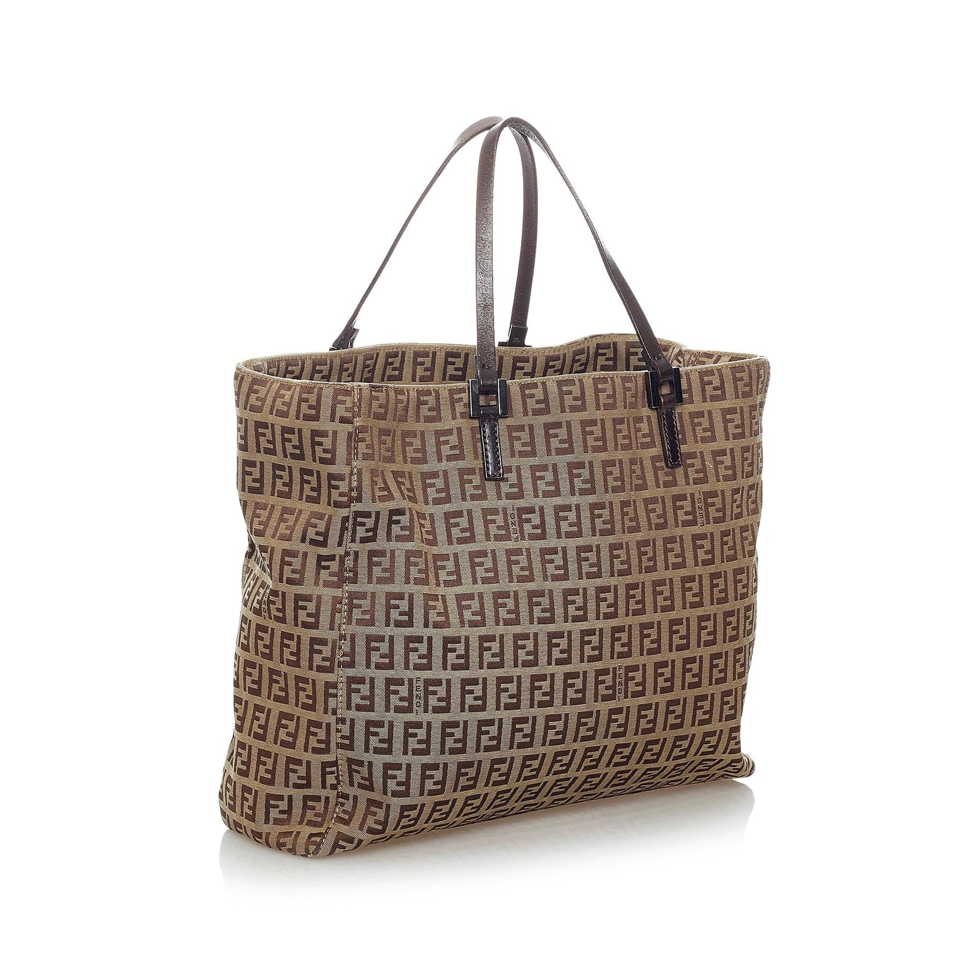 Fendi Zucchino Canvas Tote Bag