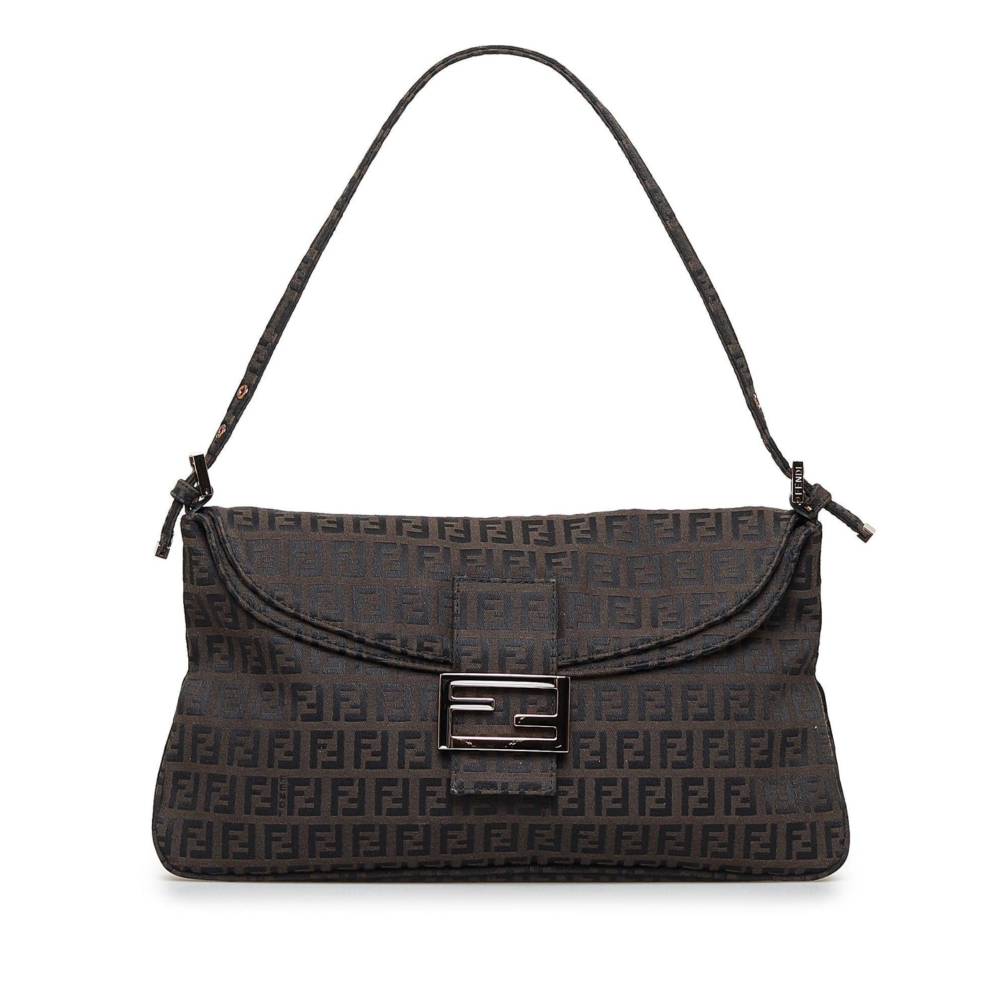 Fendi Zucchino Double Flap Baguette