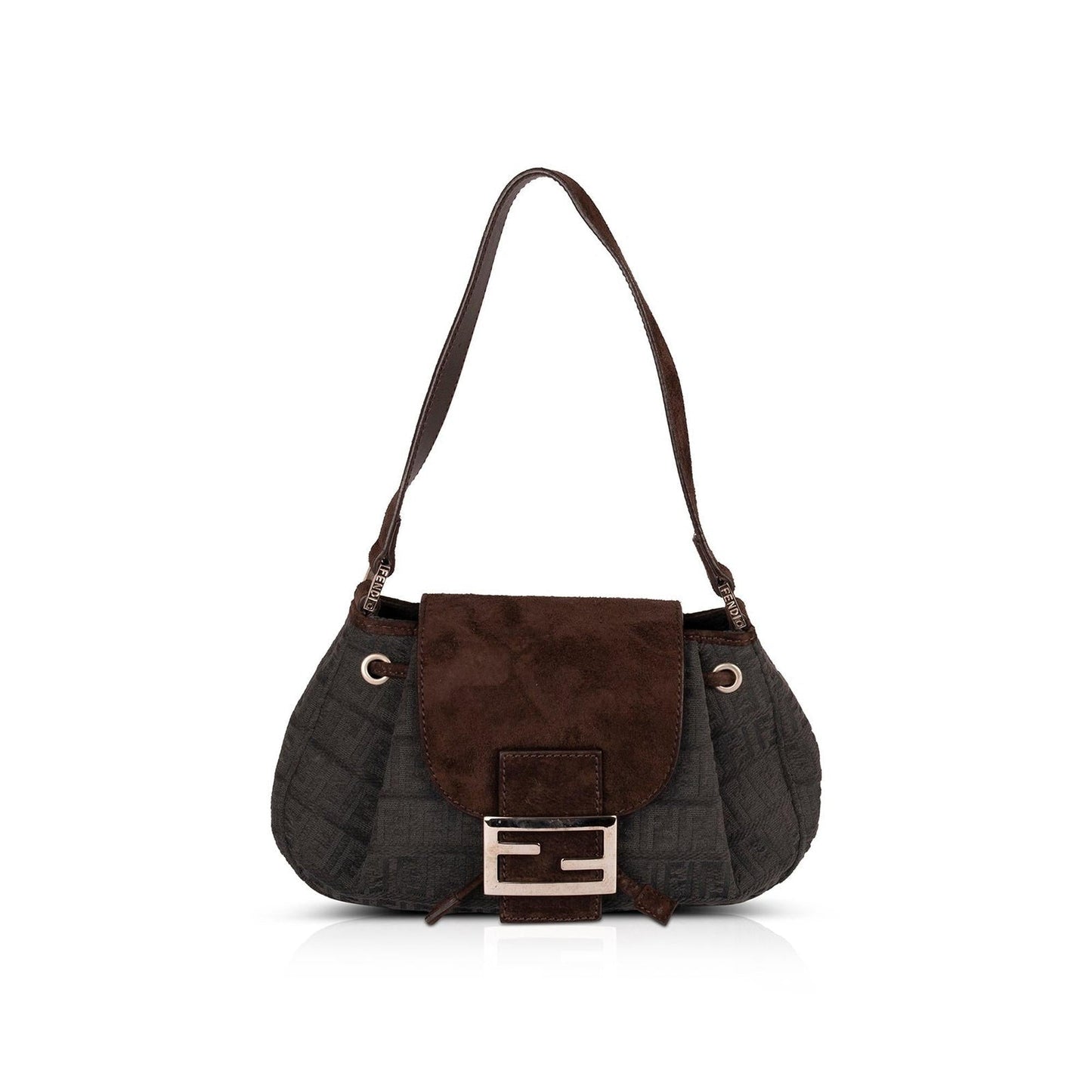 Fendi Zucchino Drawstring Flap Bag