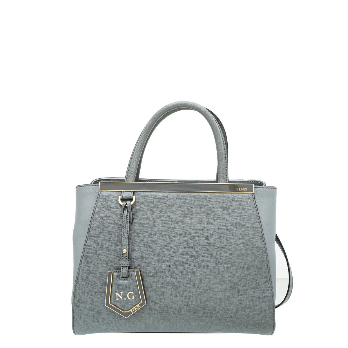 Fendi Grey 2Jours Petite Bag W/ N.G Initials