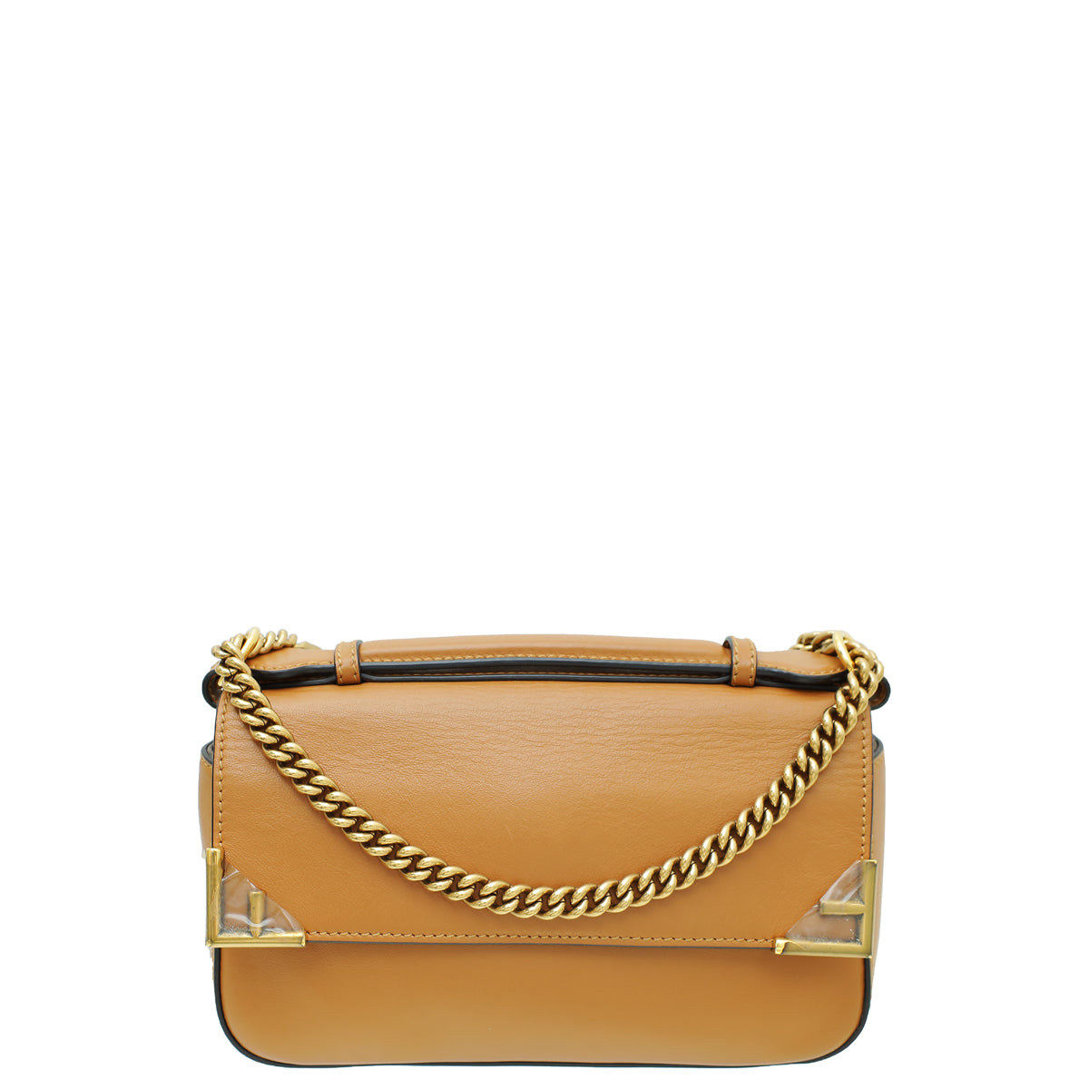 Fendi Caramello Mogano Panna FF Double F Top Handle Small Bag