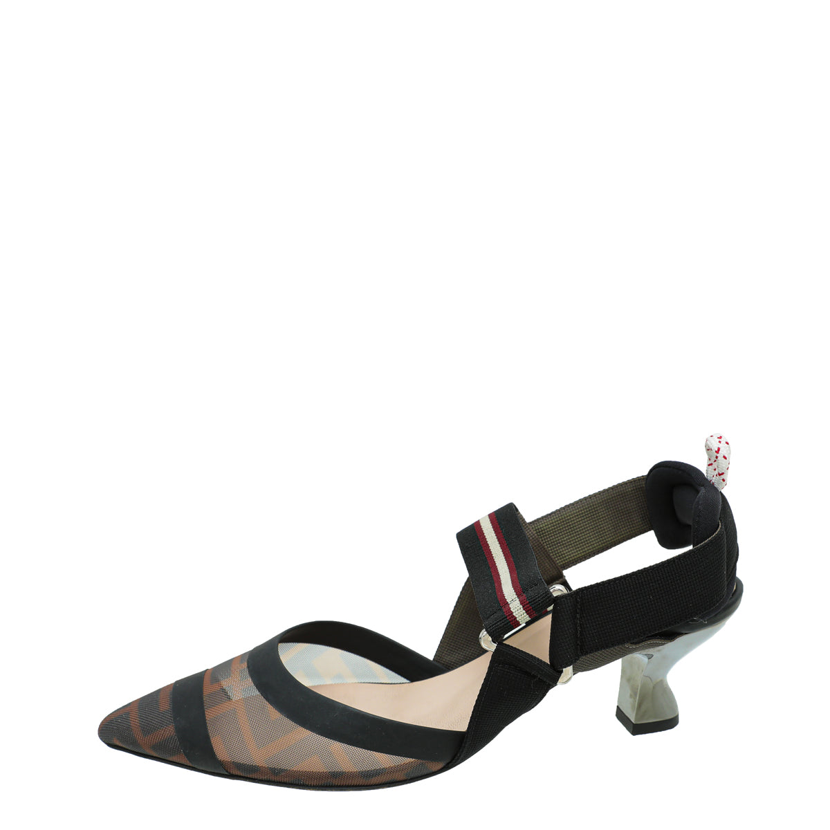 Fendi Colibri Mesh Slingback Pump 36