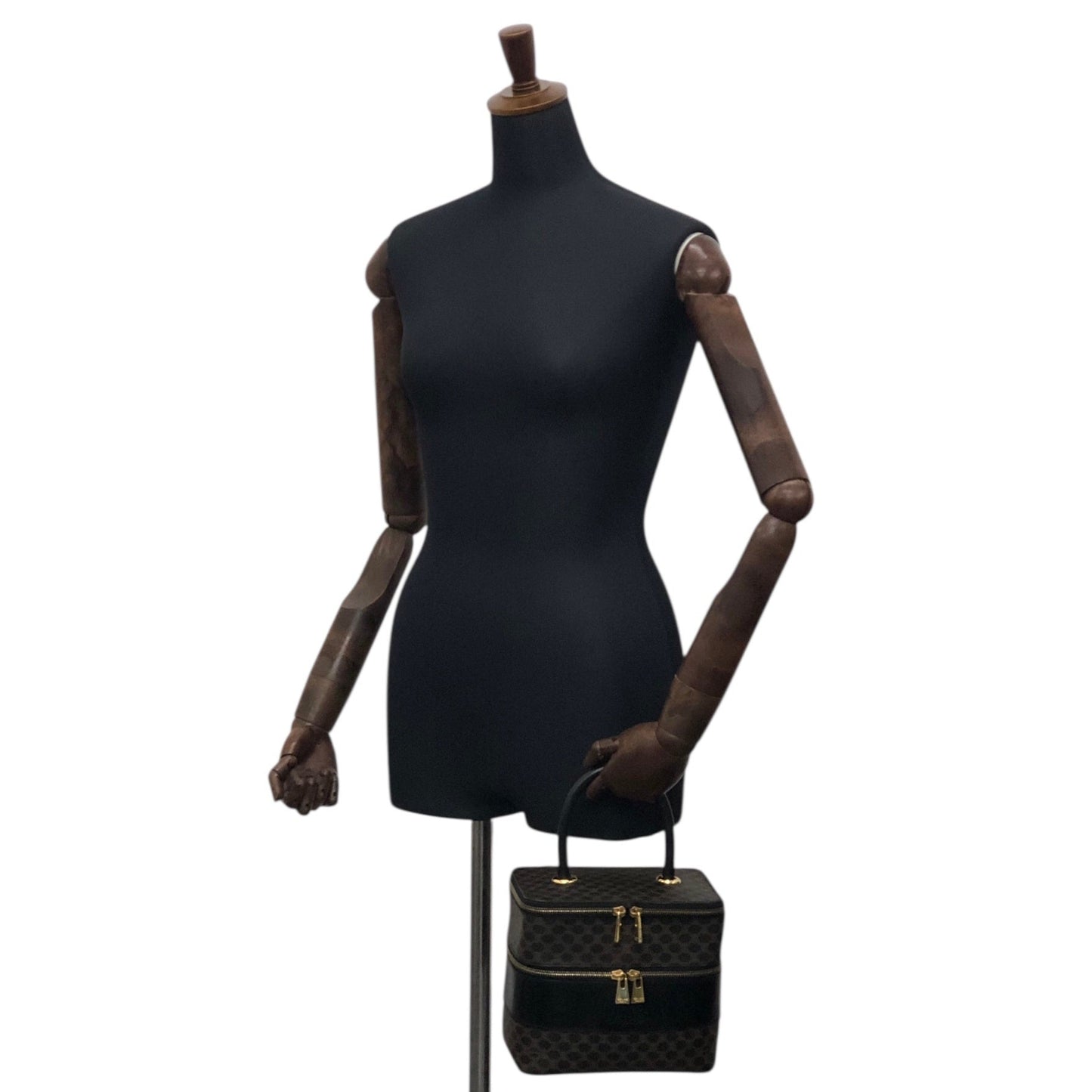 CELINE Macadam Triomphe Handbag Vanity bag Black utd2i7