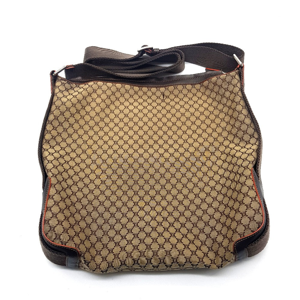 CELINE Shoulder Bag Canvas / leather Brown type Macadam all over pattern Shoulder Bag unisex Secondhand