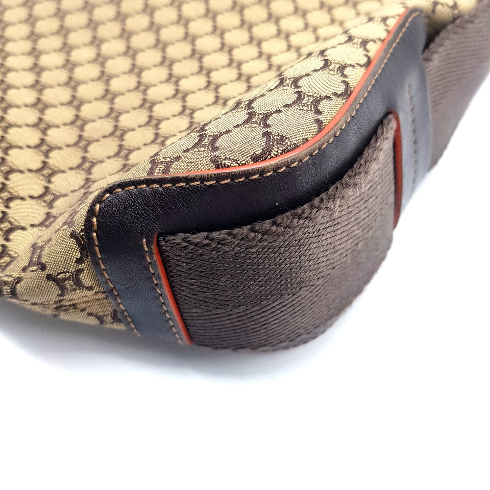 CELINE Shoulder Bag Canvas / leather Brown type Macadam all over pattern Shoulder Bag unisex Secondhand
