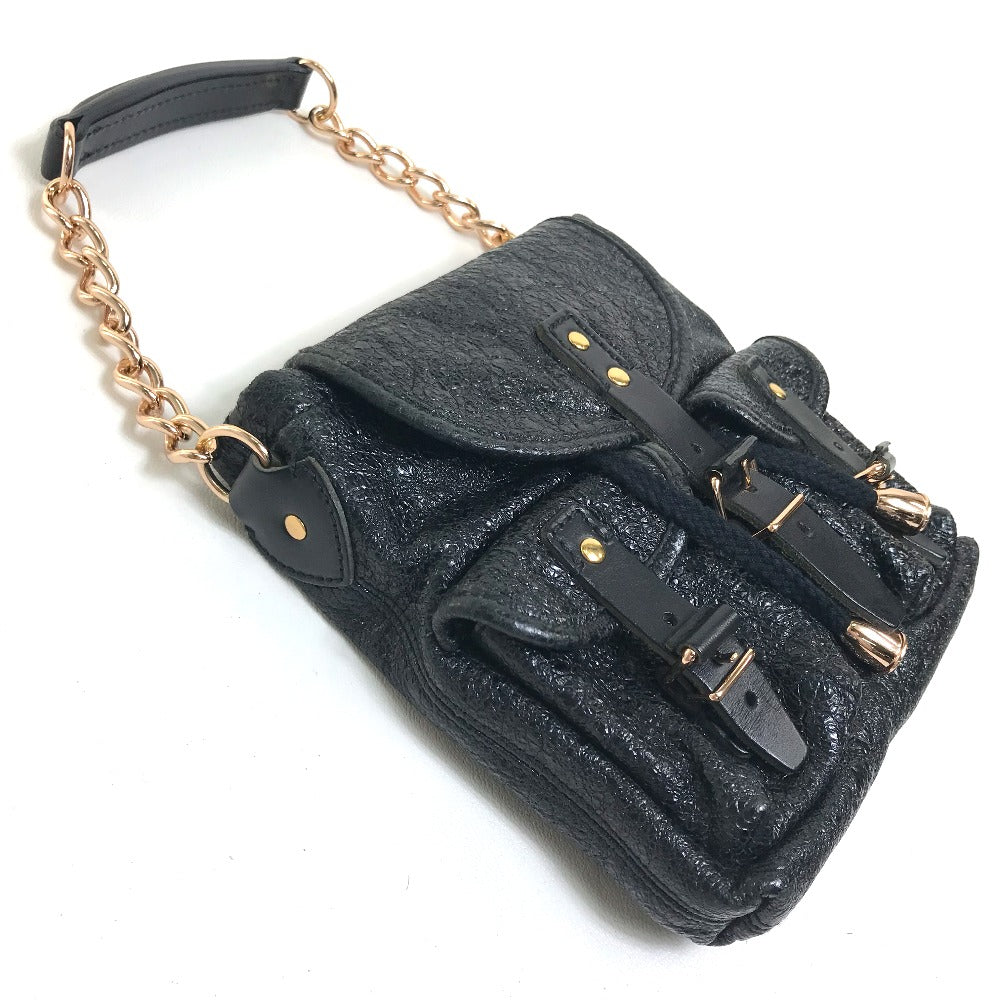BALENCIAGA Handbag 128520 Embossed leather black One handle Chain Women