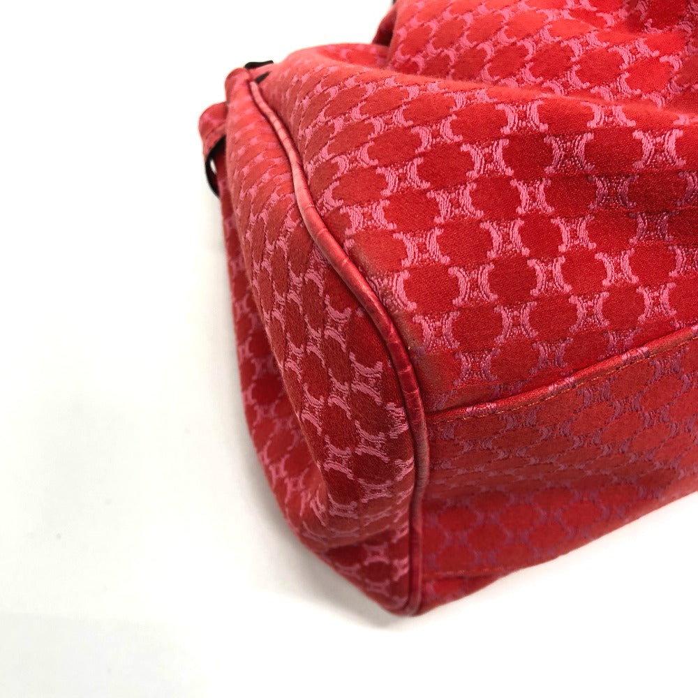CELINE Handbag Canvas / leather Red type Macadam Women Secondhand