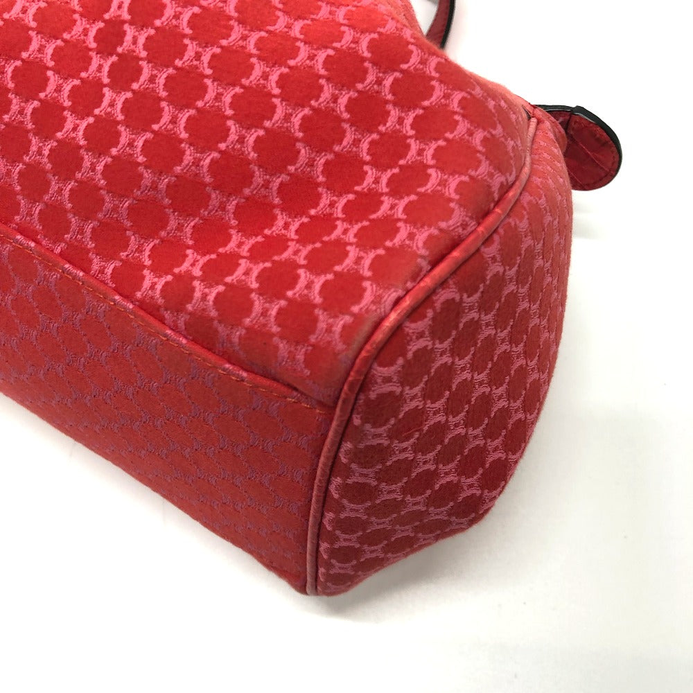 CELINE Handbag Canvas / leather Red type Macadam Women Secondhand