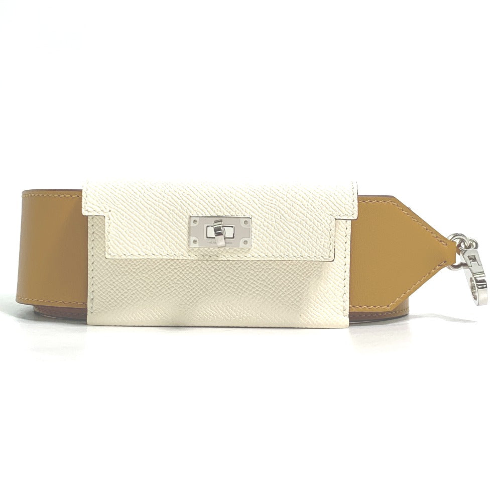 HERMES Shoulder strap Swift, Epsom beige bandouliere Bag strap Women