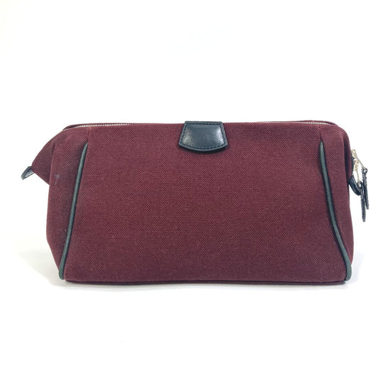 HERMES Clutch bag canvas Bordeaux Women