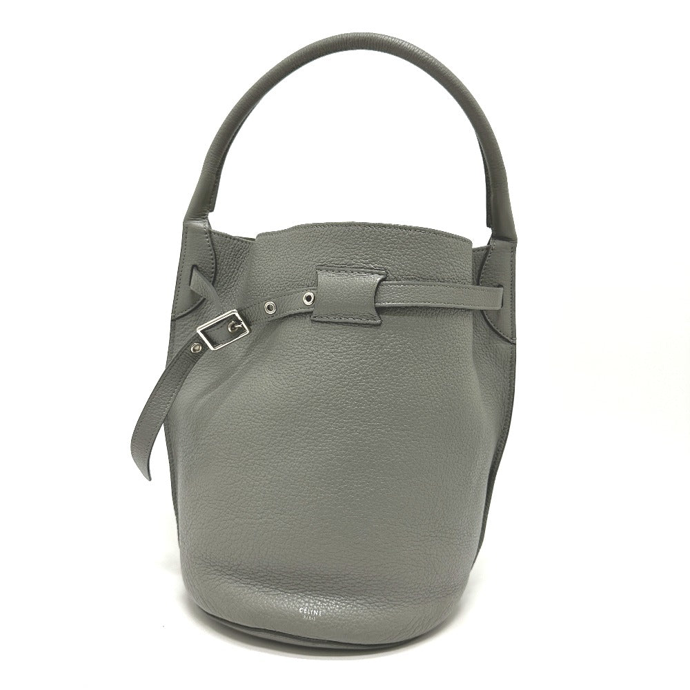 CELINE Handbag leather gray Big bag Bucket Women Secondhand