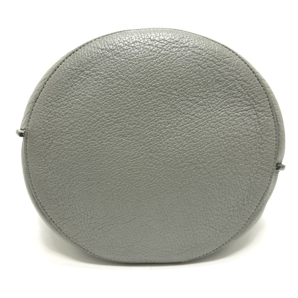 CELINE Handbag leather gray Big bag Bucket Women Secondhand