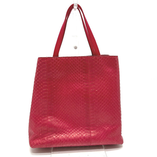 PRADA Tote Bag leather pink With logo Side logo