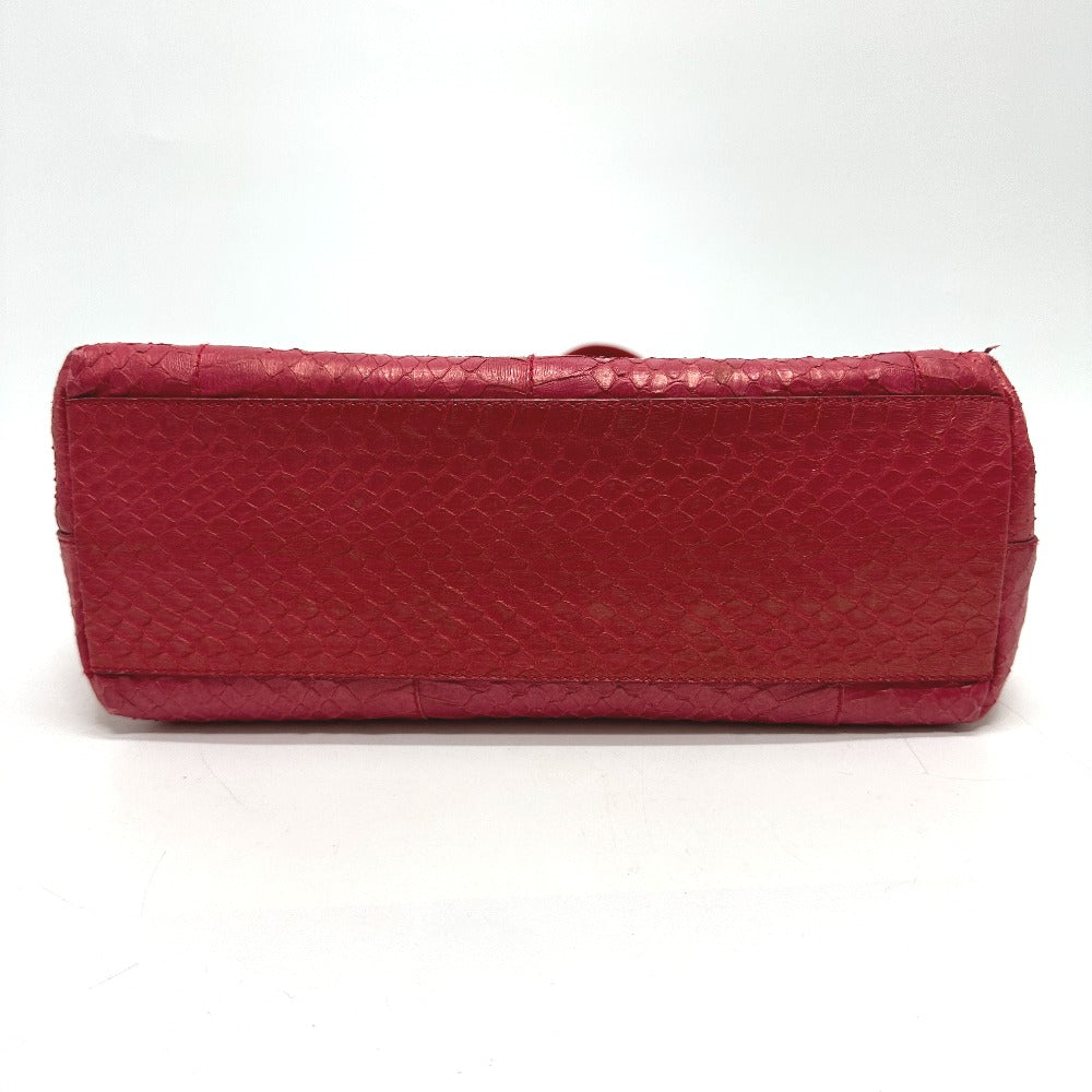 PRADA Tote Bag leather pink With logo Side logo