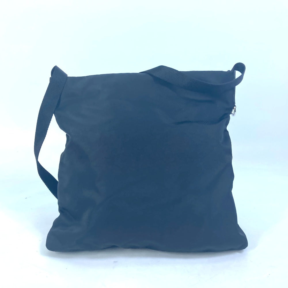 PRADA Shoulder Bag Nylon black With logo Triangle logo plate mens