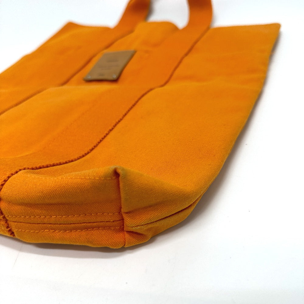 HERMES Tote Bag canvas Orange Fool Toe Kabas Women