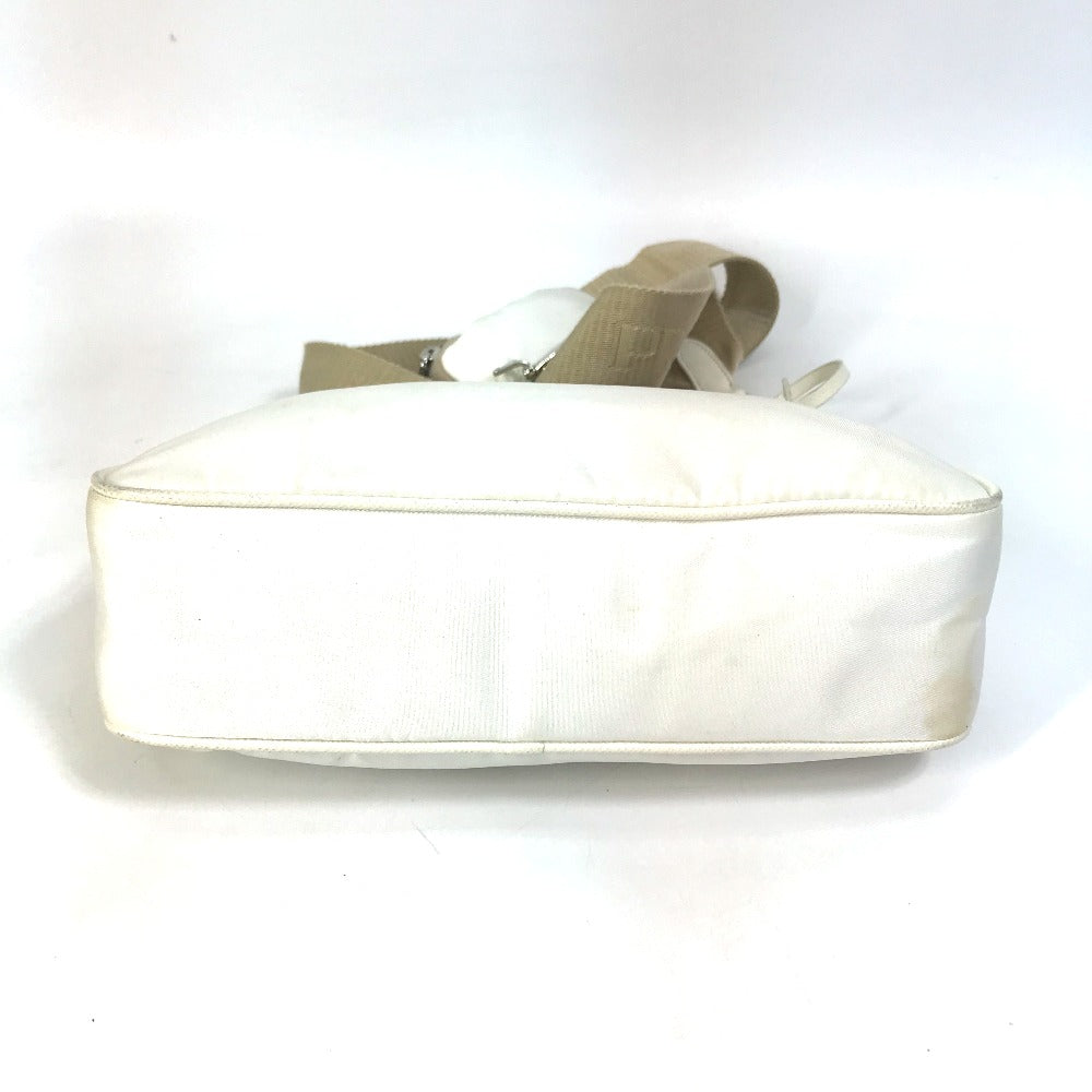 PRADA Shoulder Bag Nylon white Triangle logo plate Re-Edition 2005 Women