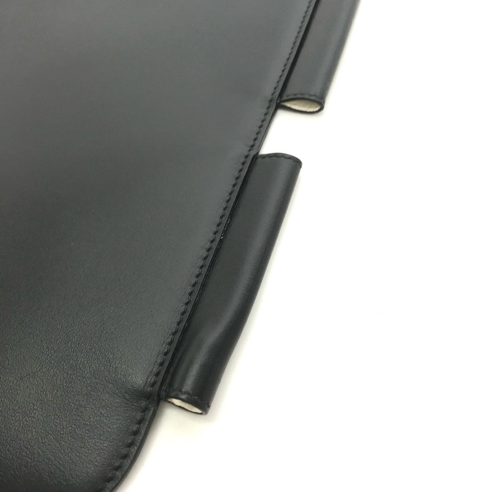 PRADA iPad case leather black By color 3D logo mens(Unisex)