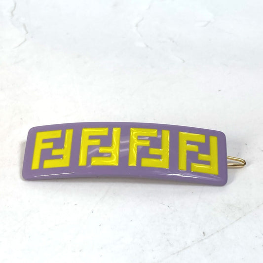 FENDI Valletta JFP402 acetate purple hairpin FF hair clip logo Kids