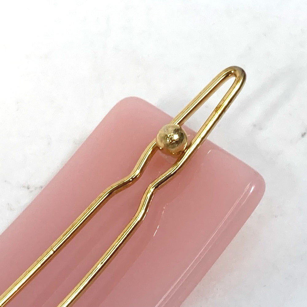 FENDI Valletta JFP402 acetate pink hairpin FF hair clip logo Kids