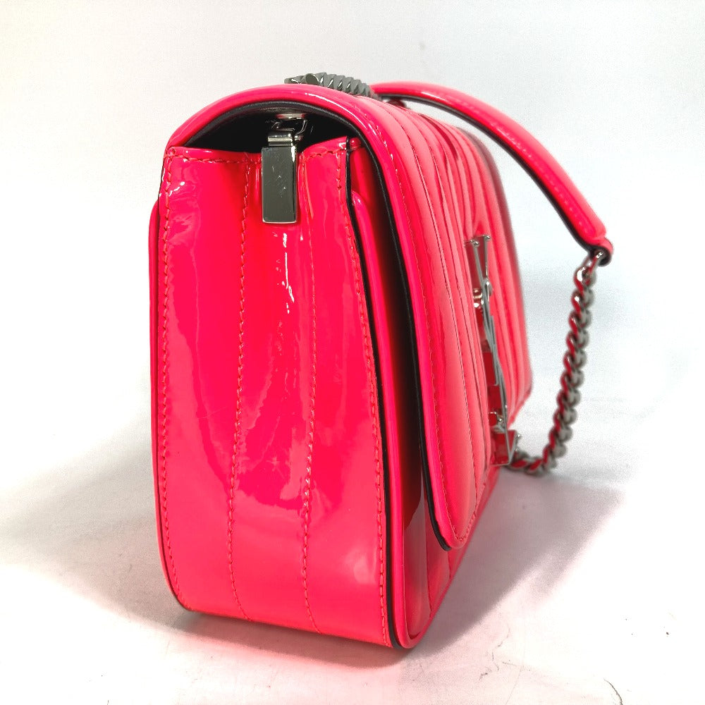SAINT LAURENT PARIS Shoulder Bag 538439 Patent leather Pink type YSL vicky small Women