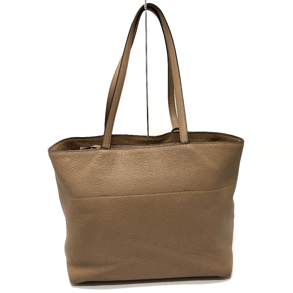 PRADA Tote Bag leather beige logo Women
