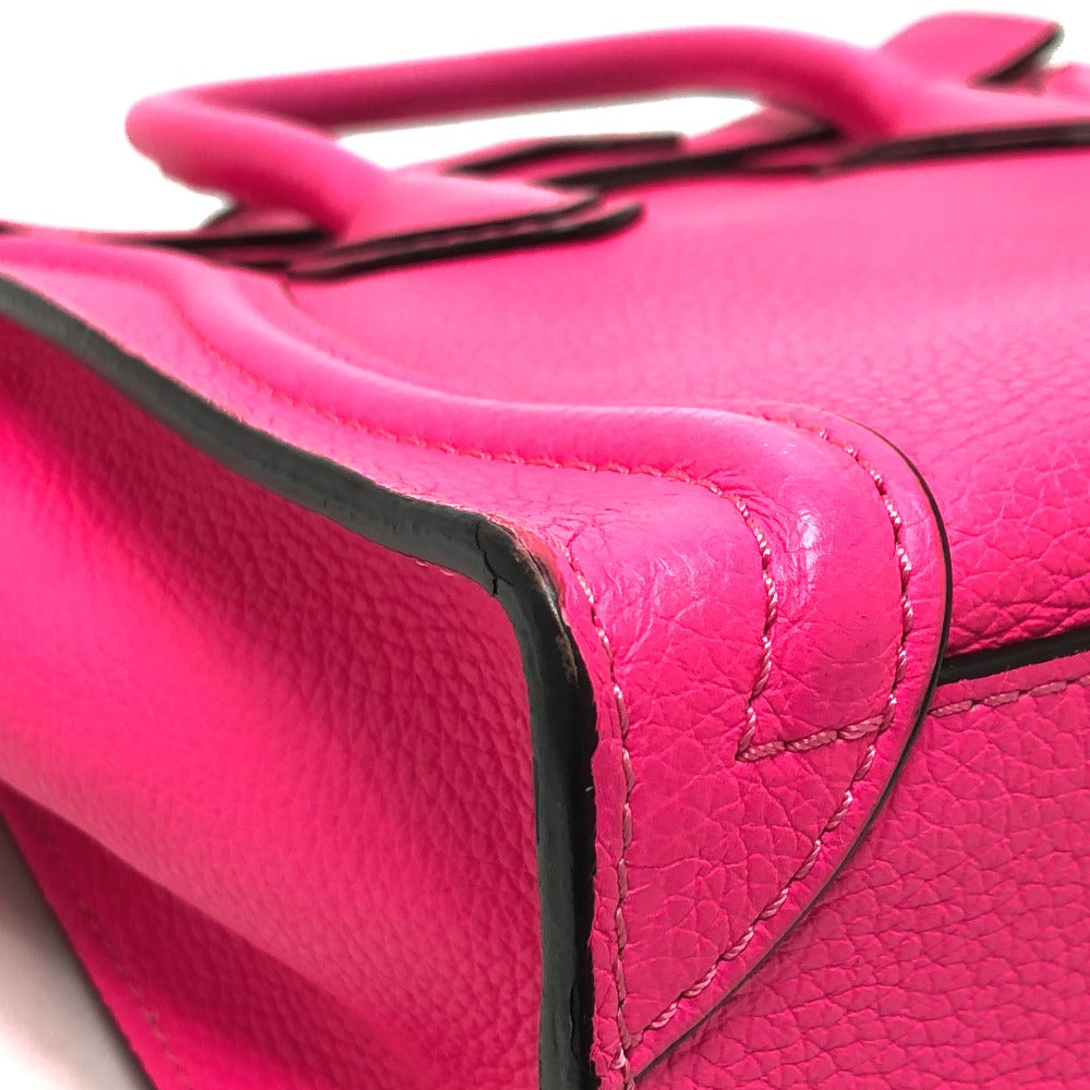 CELINE Handbag leather pink Luggage mini shopper Women