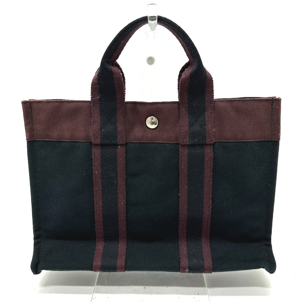 HERMES Handbag canvas black Fool ToePM unisex(Unisex)