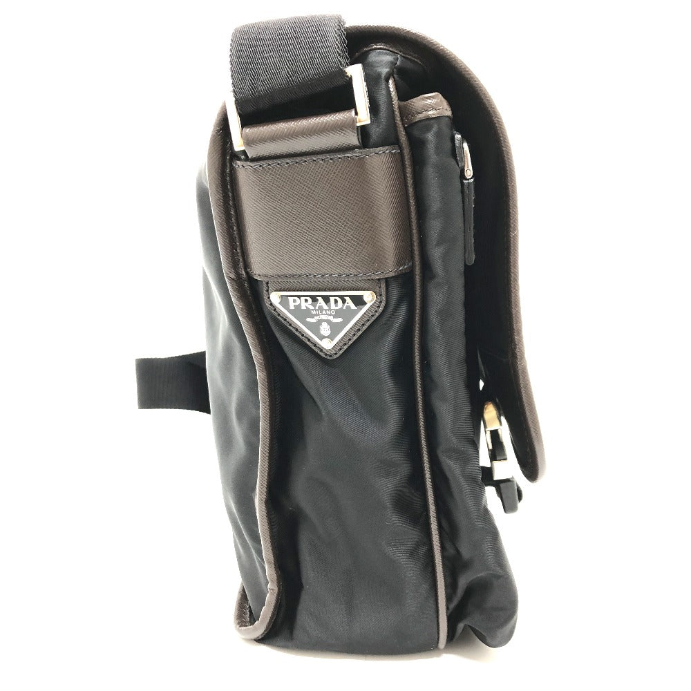 PRADA Shoulder Bag Nylon black Messenger bag mens