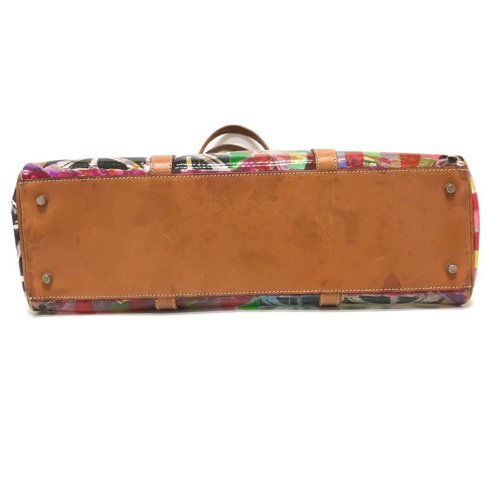PRADA Tote Bag Plastics/Leather multicolor Venetian print Women