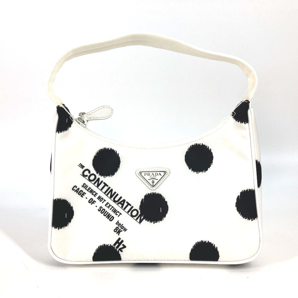 PRADA Shoulder Bag Nylon white Re-Edition 2000 triangle logo triangle Women