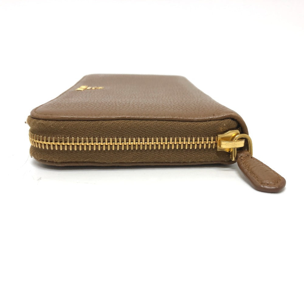 PRADA Long Wallet Purse 1M0506 leather Brown logo Women